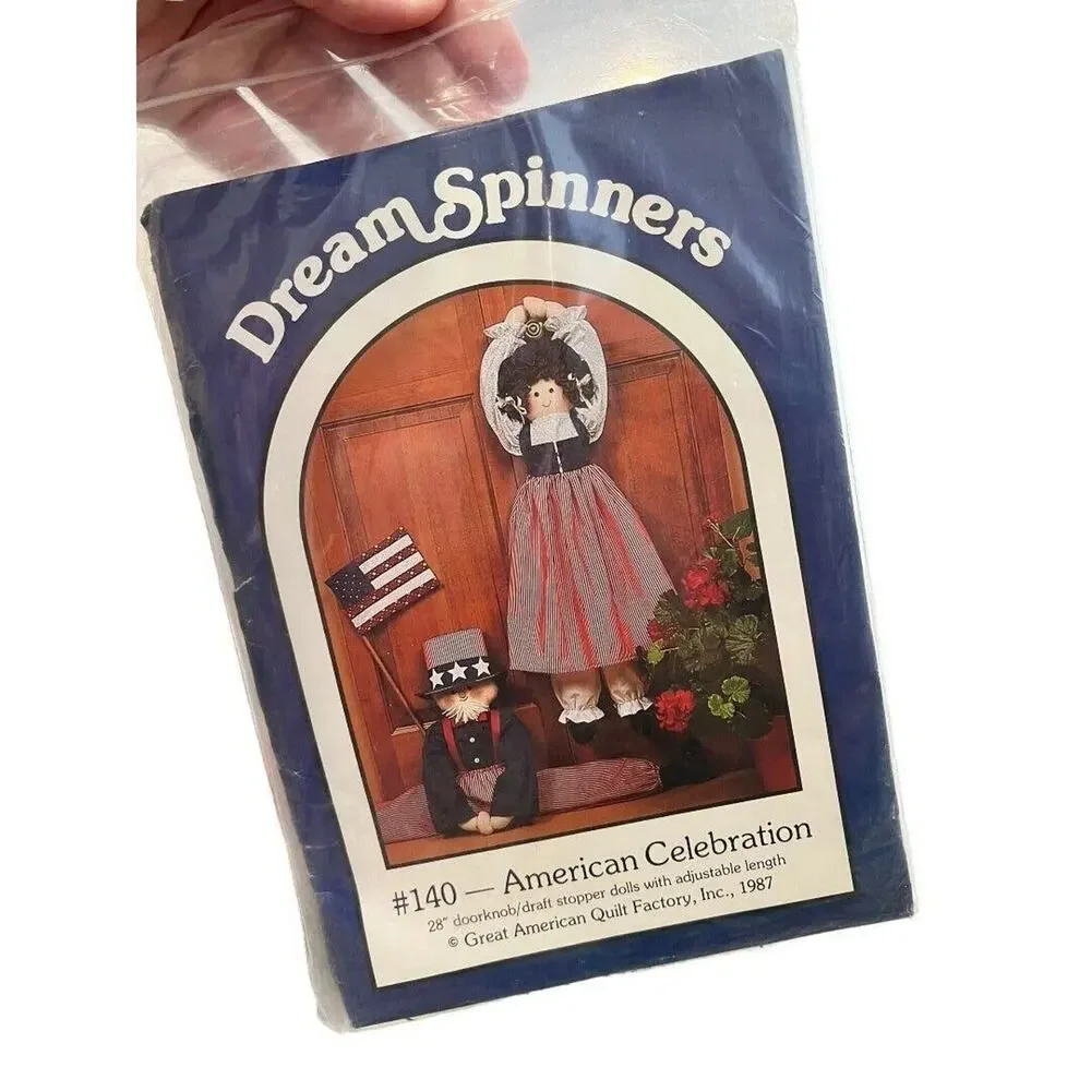 Dream Spinners American Celebration Door Knob Draft Stopper Doll Sewing Pattern